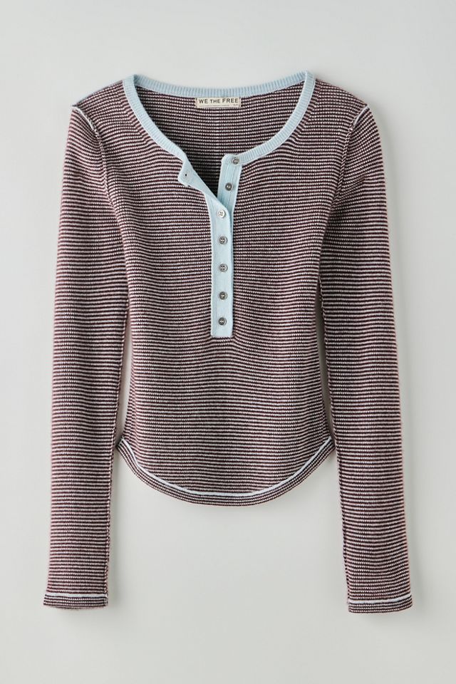 We The Free Hudson Striped Cashmere Henley #2