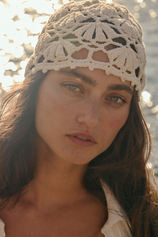 Cora Crochet Cap at Free People in Antique Ivory