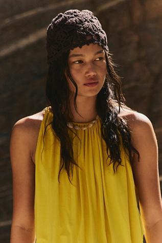 Cora Crochet Cap by Free People in Brown
