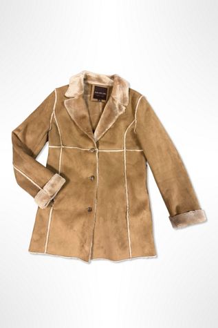 Y2K Faux Shearling Coat Selected By Ritual Vintage