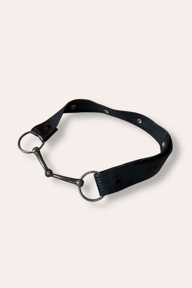 Vintage 1980's Leather Horse Bit Belt Selected By Afterlife Boutique #3