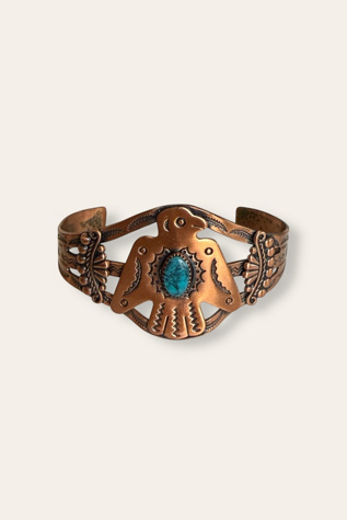Vintage 1960's Stamped Copper Cuff Bracelet Selected By Afterlife Boutique