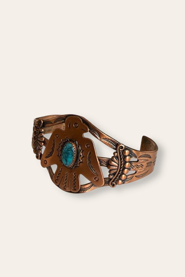 Vintage 1960's Stamped Copper Cuff Bracelet Selected By Afterlife