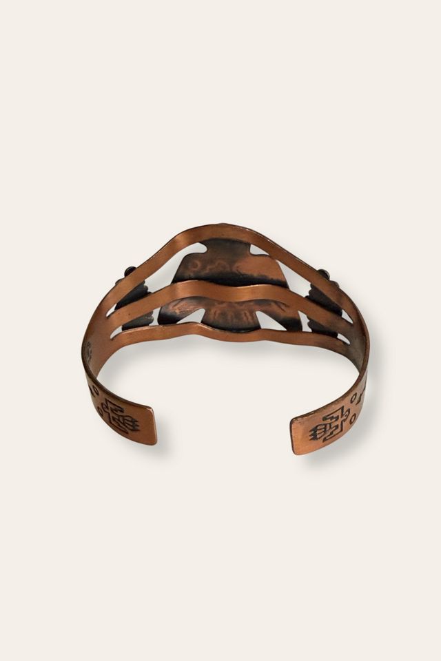 Vintage 1960's Stamped Copper Cuff Bracelet Selected By Afterlife Boutique #3
