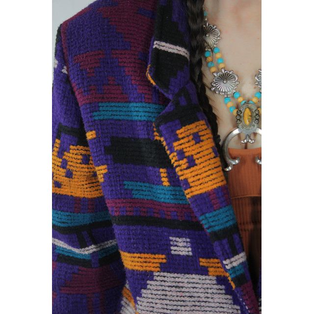 Vintage Western Woven Indigo Wool Blazer Selected By Moons + Junes Vintage #2