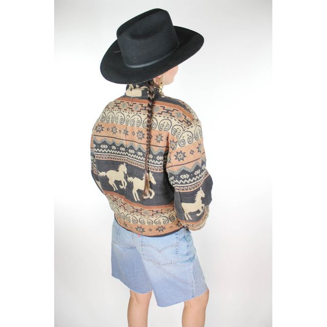 Vintage Southwestern Horse Blanket Jacket Selected By Moons + Junes Vintage #1
