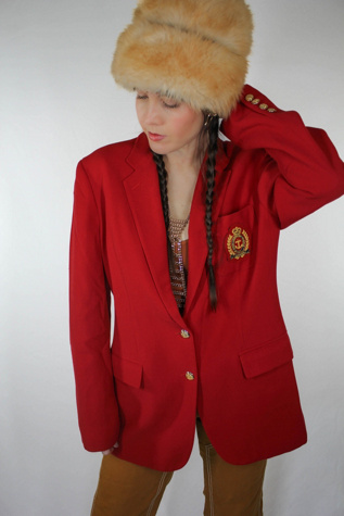 Vintage Ralph Lauren Red Crest Patch Blazer Selected By Moons + Junes Vintage