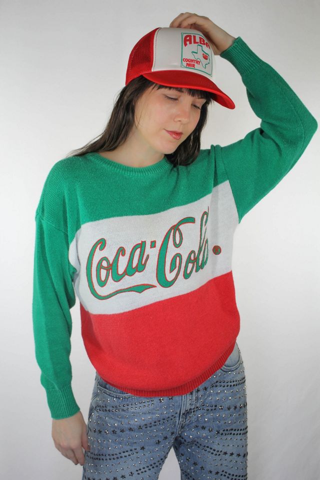 Vintage Coca Cola Mexican Flag Knit Sweater Selected By Moons + Junes Vintage #1