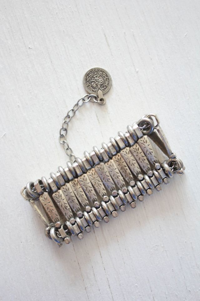 Vintage Engraved Silver Boho Cuff Bracelet Selected By Moons + Junes Vintage #2