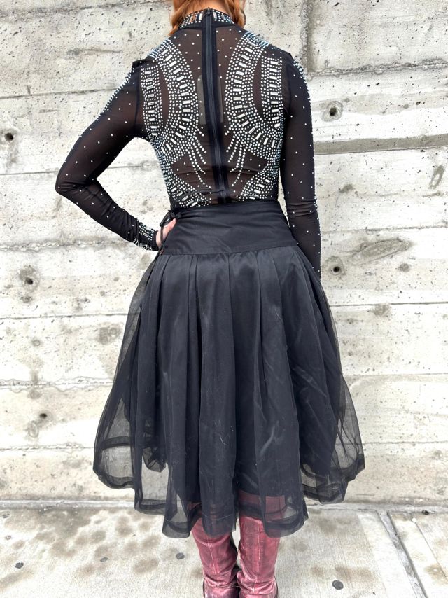 Vintage Lilith Black Crinoline Skirt Selected by Nomad Vintage #1