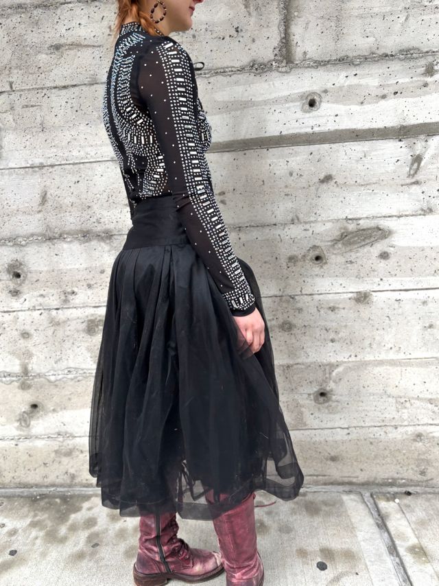 Vintage Lilith Black Crinoline Skirt Selected by Nomad Vintage #3