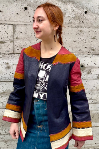 1970 Char Handcrafted Whipstitch Leather Jacket Selected by Nomad Vintage
