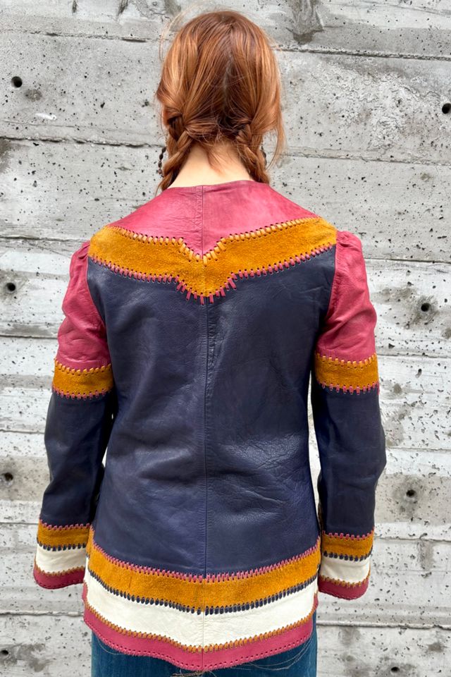 1970 Char Handcrafted Whipstitch Leather Jacket Selected by Nomad Vintage #1