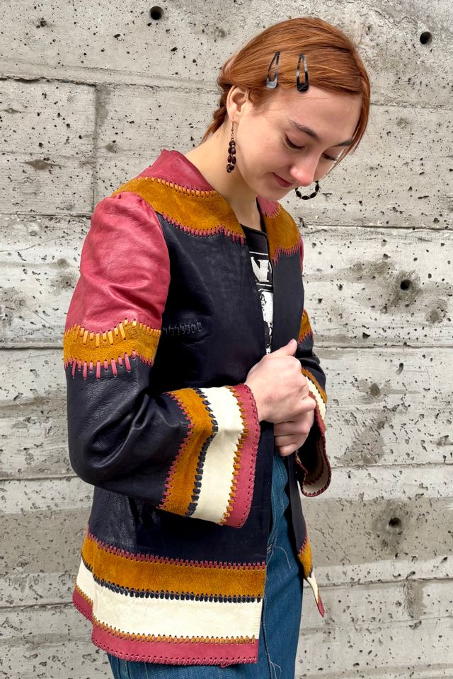 1970 Char Handcrafted Whipstitch Leather Jacket Selected by Nomad Vintage #2