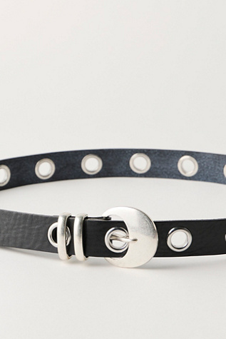 Женский ремень Free People Rosebowl Grommet Belt, цвет: Чёрный — фото 3