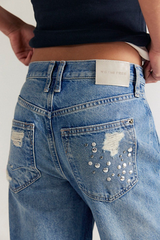 Женские джинсы Tricia Fix Stick Around Studded Bandana, цвет: Небесно-голубой — фото 2