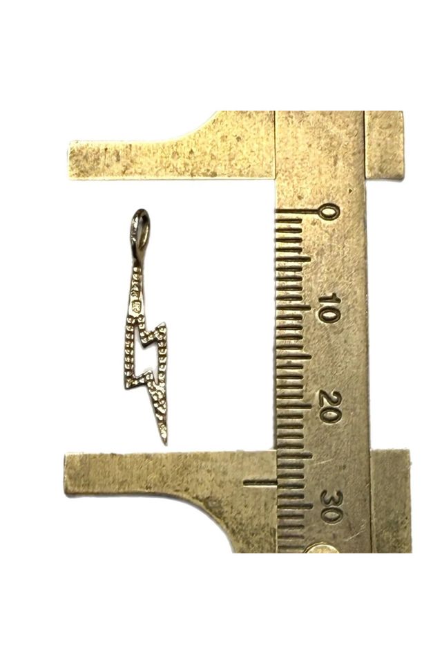 Vintage 14k Gold Lightning Bolt Pendant Charm Selected by Lux Revival #2