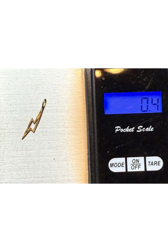 Vintage 14k Gold Lightning Bolt Pendant Charm Selected by Lux Revival #3