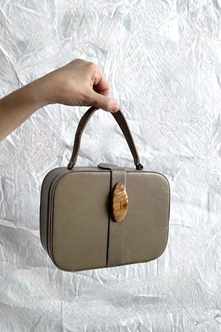 Vintage 1940s Deadstock Leather Box Purse Selected by Cherry