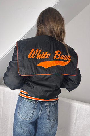 Vintage White Bear Lightweight Bomber with Sailor Collar Selected by KA.TL.AK