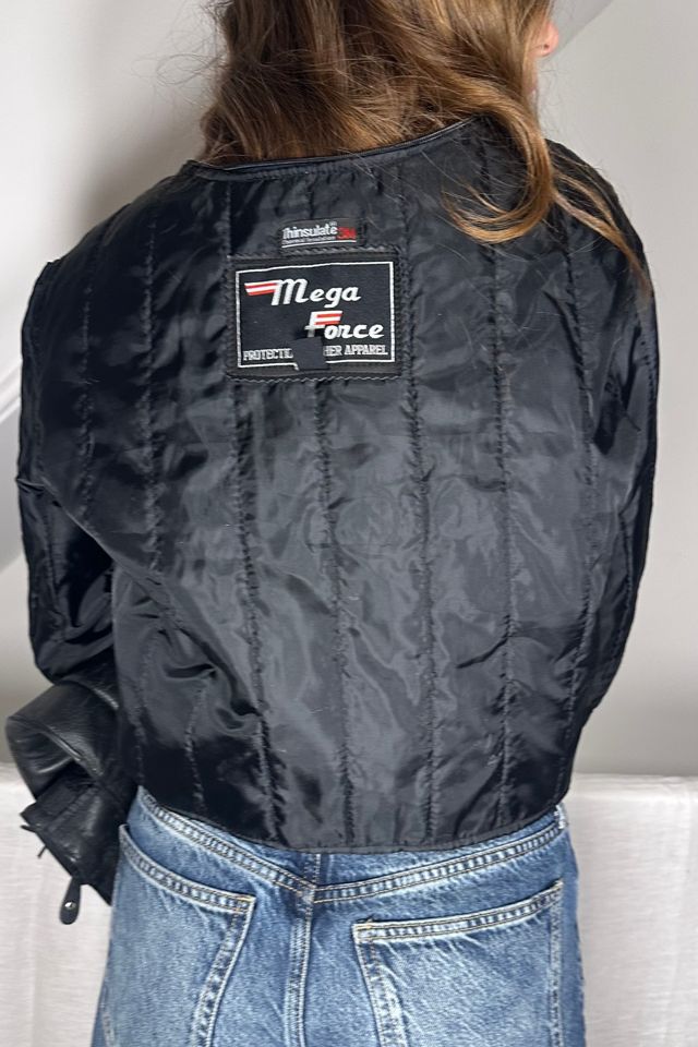 Black Leather Mega Force Motorcycle Jacket Selected by KA.TL.AK #3