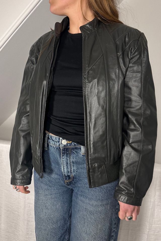 Vintage Wilson Black Leather Jacket Selected by KA.TL.AK #2