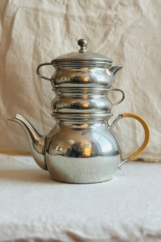 Vintage MCM Silverplate Stackable Tea Set Selected by KA.TL.AK