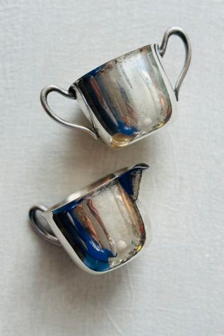Vintage MCM Academy Silverplated Cream and Sugar Set Selected by KA.TL.AK