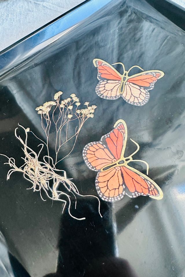 Vintage MCM Couroc of Monterey Butterfly Charcuterie Tray Selected by KA.TL.AK #2
