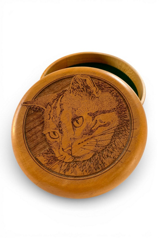 Vintage Wooden Cat Jewelry Box Selected by SharpLilTeeth