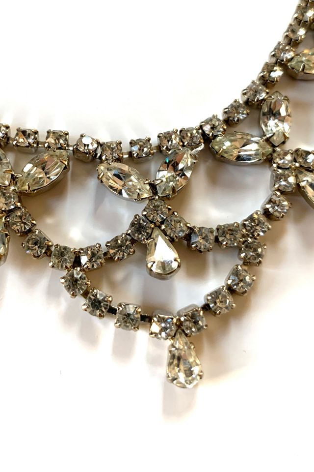 Vintage Mid-Century Rhinestone Choker Necklace Selected by SharpLilTeeth #1