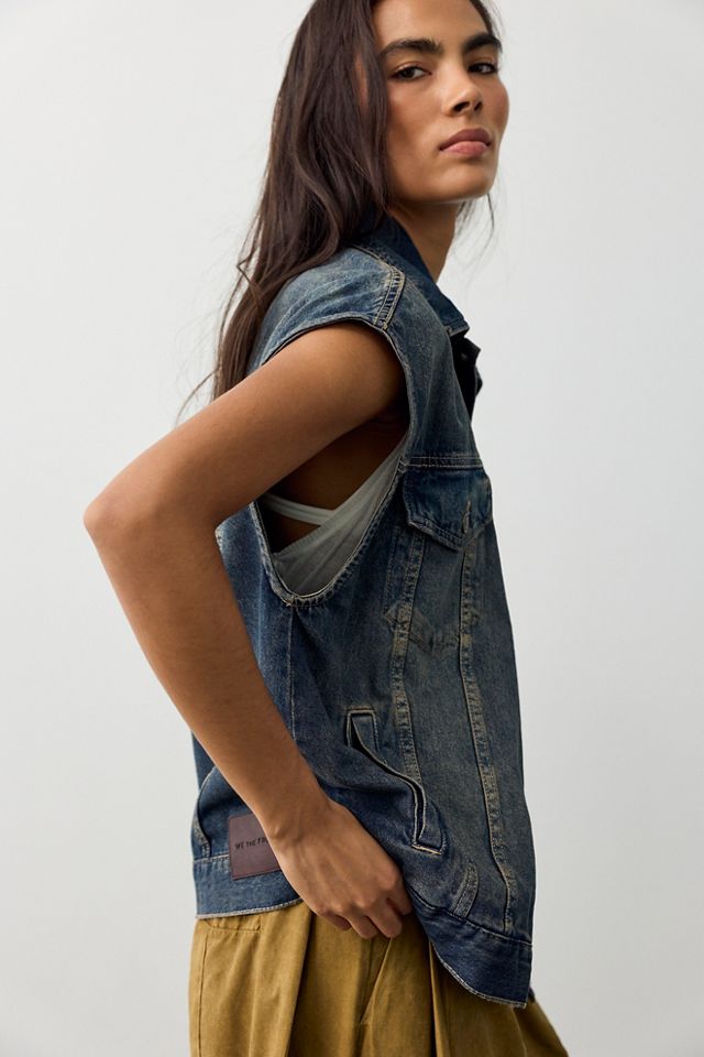 We The Free Goldie Denim Vest #3