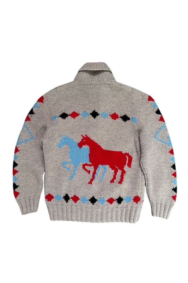 Vintage 1960s Horse Theme Cowichan Cardigan Sweater Selected By Vintage Warrior #2