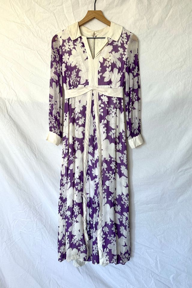 Vintage 1960s Floral Maxi Layered Jumpsuit Selected by Grievous Angel Vintage #1