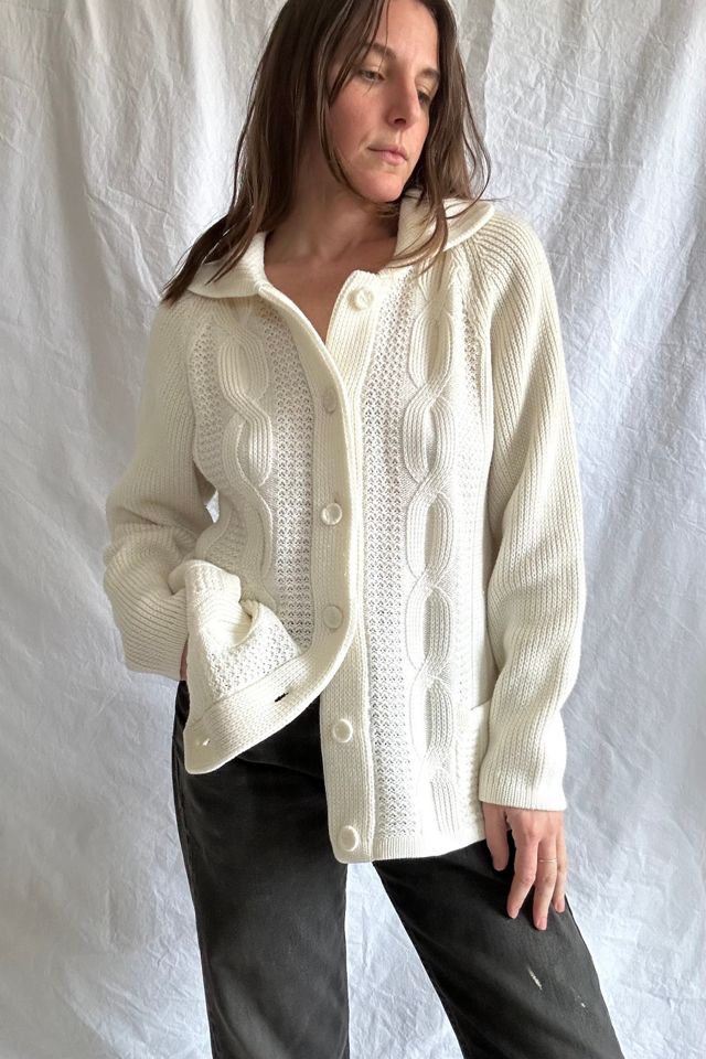 Vintage 1970s Cable Knit Cardigan Selected by Grievous Angel Vintage #1
