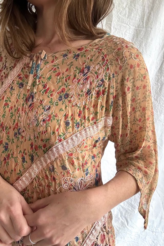 Vintage Embroidered and Beaded Mini Dress Selected by Grievous Angel Vintage #1