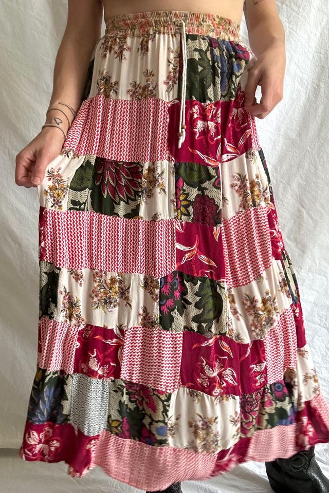 Vintage 1990s Floral Patchwork Maxi Skirt Selected by Grievous Angel Vintage #1