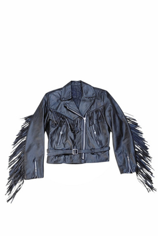 Vintage Motorcycle Leather Fringe Jacket Selected by Garbage Soup