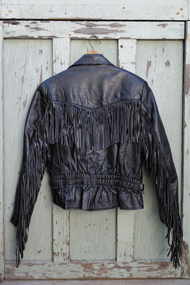 Vintage Motorcycle Leather Fringe Jacket Selected by Garbage Soup #3