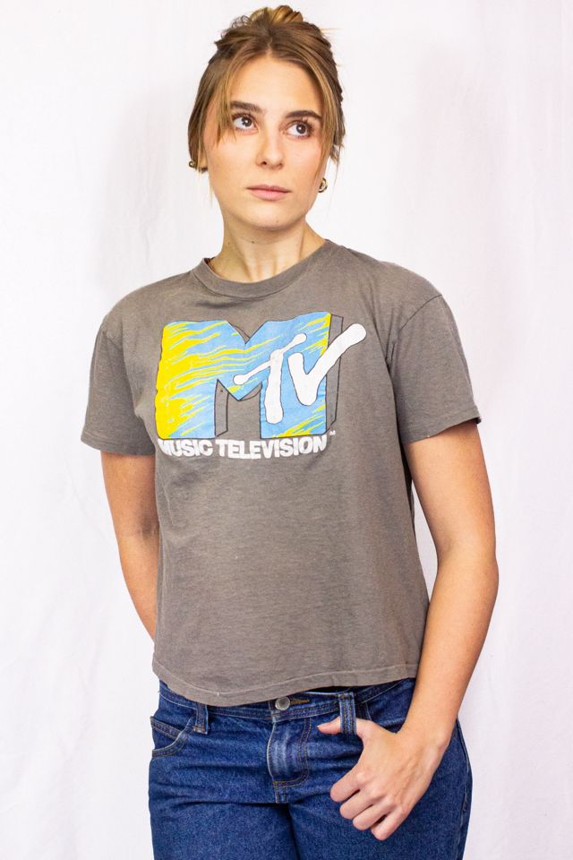Vintage 80s MTV Music Television Graphic T Shirt Selected By Black