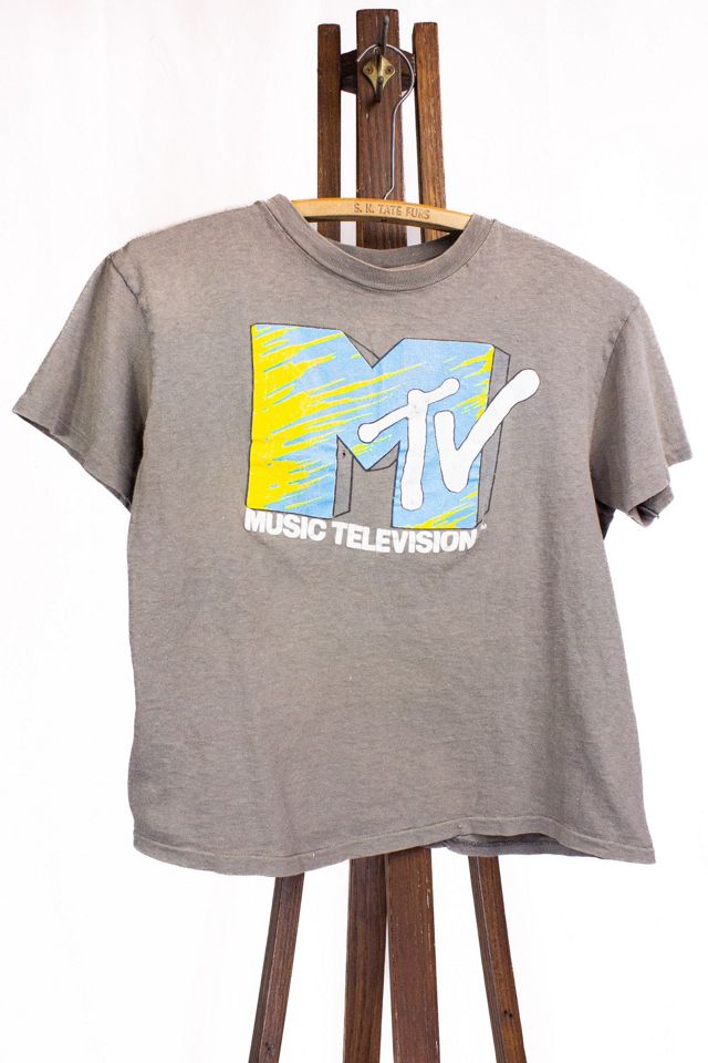 Vintage 80s MTV Music Television Graphic T Shirt Selected By Black