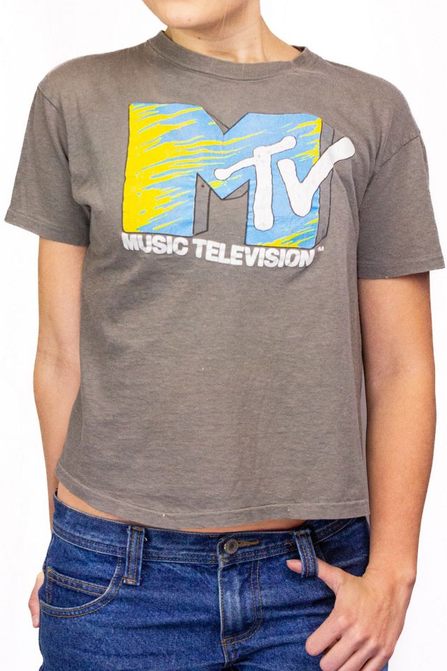 Vintage 80s MTV Music Television Graphic T Shirt Selected By Black