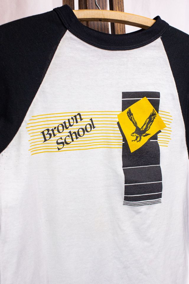 Vintage 80s Brown School Jr Hawks Raglan T Shirt Selected by Black Shag Vintage #3