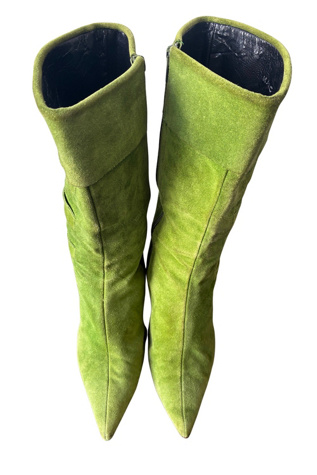 Marc Jacobs Green Suede Pirate Boots Selected by The Curatorial Dept.