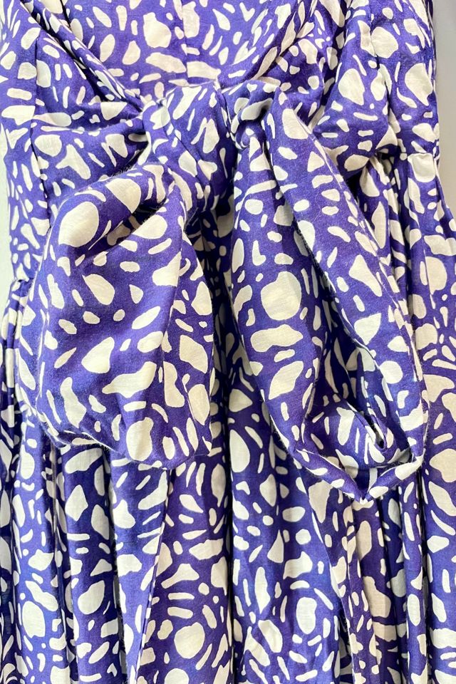 Sara Lanzi Blue + White Muslin Wrap Dress Selected by The Curatorial Dept. #3