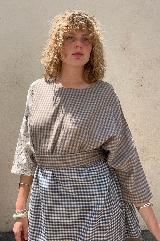 free people blue gingham dress Free People Lucinda Plaid Midi Dress