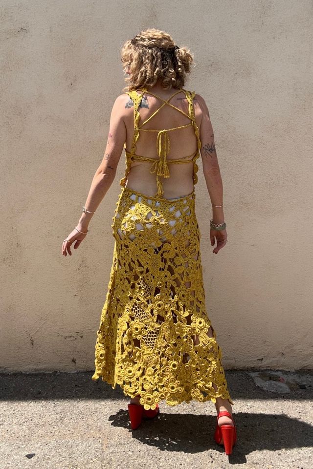 Ulla Johnson  Yellow Crochet Yael Heirloom Dress Selected by The Curatorial Dept. #1