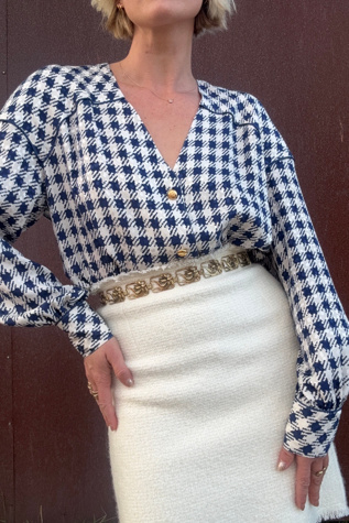 Vintage 1980s Silk Blouse Selected by Kikos Kloset