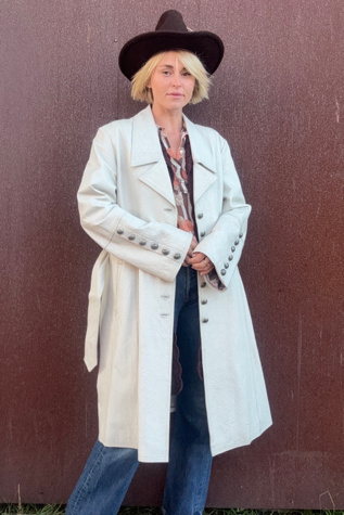 Vintage Leather Coat Selected by Kikos Kloset