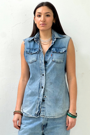 Vintage Levi's For Gals Orange Label Button Down Chambray Selected by Anna Corinna